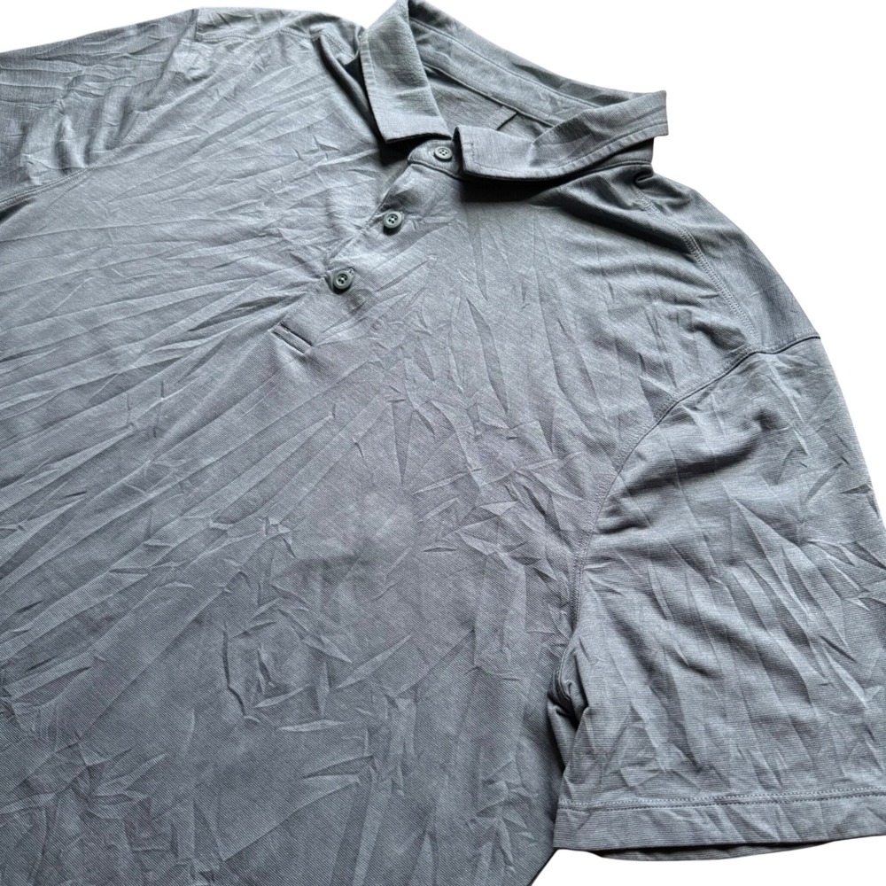 Lululemon Evolution Polo Shirt Mens XL Blue Grey Short Sleeve Athletic Golf Top